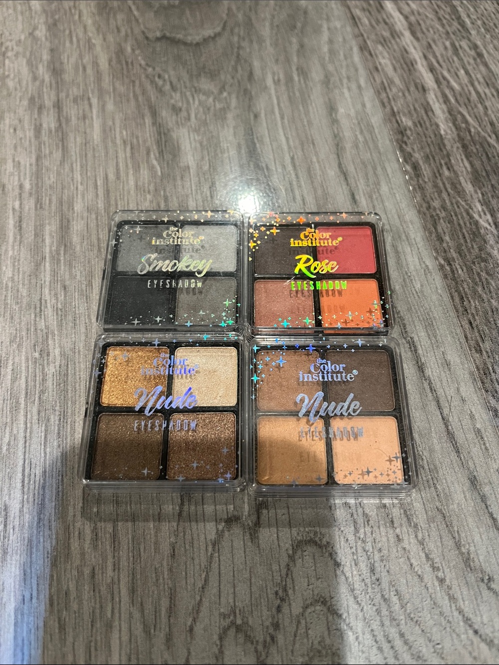 Color Institute Women Eyeshadow Quads - Nude, Smokey, Rose, Gold Accents